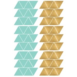 POM / muurstickers / driehoek / goud en munt