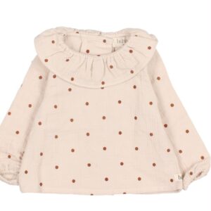 BUHO / newborn / polka dots blouse / sand
