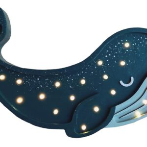 Little Lights / lamp / whale galaxy teal