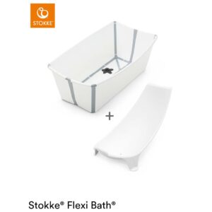 STOKKE / Flexi Bath bundle pack / white grey + schelp