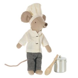 Maileg / chef mouse / incl soup pot and spoon