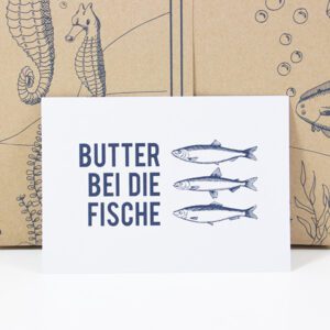 KABINES KEUZE / postkaart / butter bei die fische