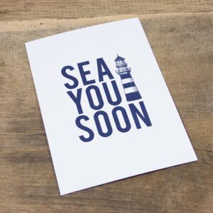 KABINES KEUZE / postkaart / sea you soon