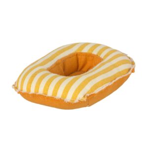 Maileg / rubber boat / small mouse / yellow stripe