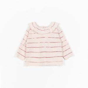Play Up / baby / striped T-shirt with fleece on the inside / oat