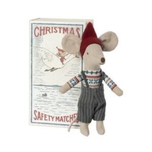 Maileg / Christmas mouse in matchbox / big brother