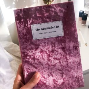 Gratitude list / journal / raspberry