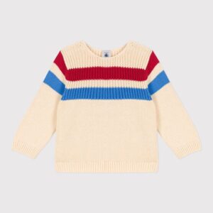 Petit Bateau / baby sweater / retro stripes