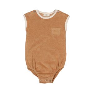 BUHO / baby / terry cloth romper / caramel