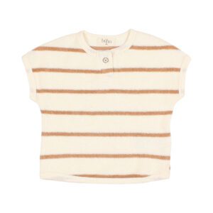 BUHO / baby / terry cloth t-shirt / stripes ecru
