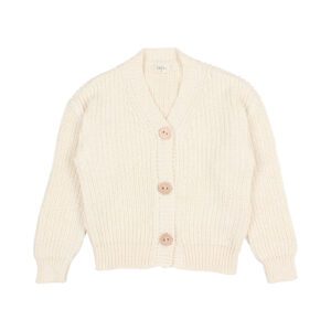 BUHO / kids / cotton knit cardigan / ecru