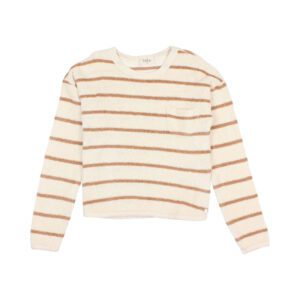 BUHO / kids / terry cloth sweatshirt / stripes ecru