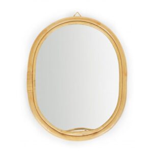 Childhome /  Ovalen spiegel met haakje 32×35 / Rotan