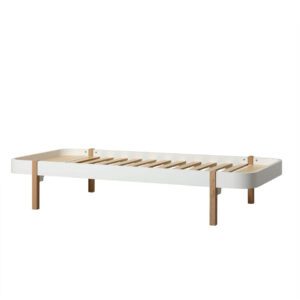 Oliver Furniture / wood lounger bed 90×200 / white oak
