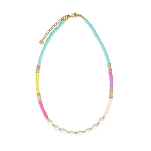 KABINES KEUZE / surf necklace / pearl / multicolor block