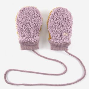 Bobo Choses / baby / sheepskin gloves / color block lavender