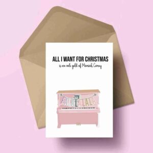 Kaartje met enveloppe / all i want for christmas