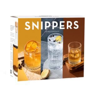 Snippers / Gift pack / botanicals met drie glazen