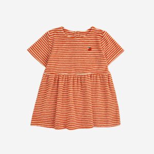 Bobo Choses / baby terry dress / orange stripes