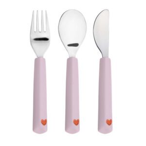 Lässig / Cutlery with silicone handle / happy rascals / heart lavender