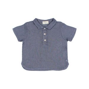 BUHO / baby / linen shirt / blue stone