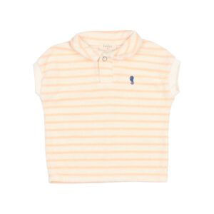 BUHO / baby / terry stripes polo / light pink
