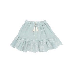 BUHO / kids / embroidery skirt / almond