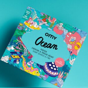 OMY / giga zoek en vind poster/ met stickers / ocean
