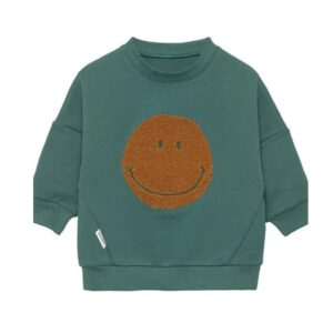 Kids sweater / smile / ocean green
