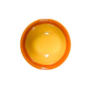 Val Pottery / bowl Inez / dark yellow+dark orange line