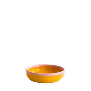 Val Pottery / bowlJoana / base yellow edge pink