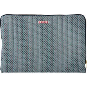 HABIBA / dotty seersucker cumputer sleeve / 13 inch / pastel blue