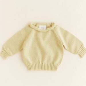 Hvid / Georgette sweater 0-3 mnd / light yellow