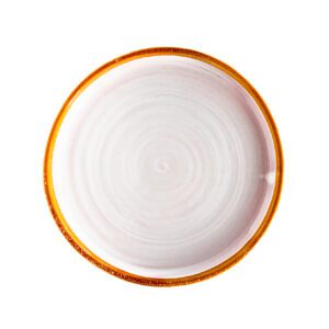 Val Pottery / bord ana / base  white / dark orange