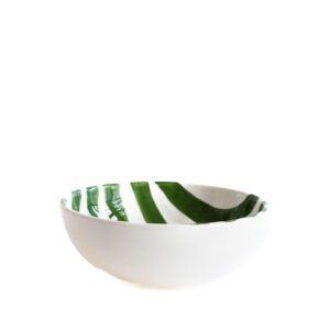 Val Pottery / Yummy Yoghurt / Dark green stripes