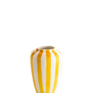 Val Pottery / funky flower / XL / yellow stripes