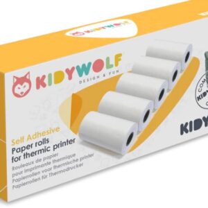 Kidywolf / Kidyroll / 5 zelfklevende papierrollen voor Kidyprint