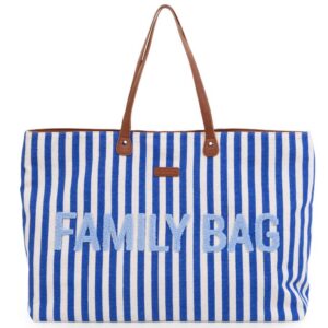 Childhome / FAMILY bag / stripes electric blue-light blue