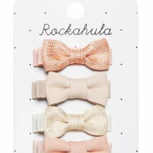 Rockahula kids / mini llinen bow clips / flora