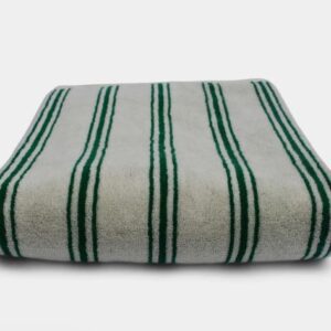 Homehagen / handdoek 100×150 / green retro stripe