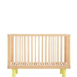 KAR L& FRIC / Nox cot / natural wood and yellow