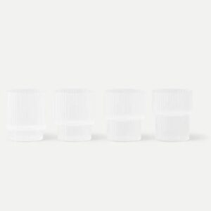Ferm Living / ripple small glasses / set van 4 / frosted